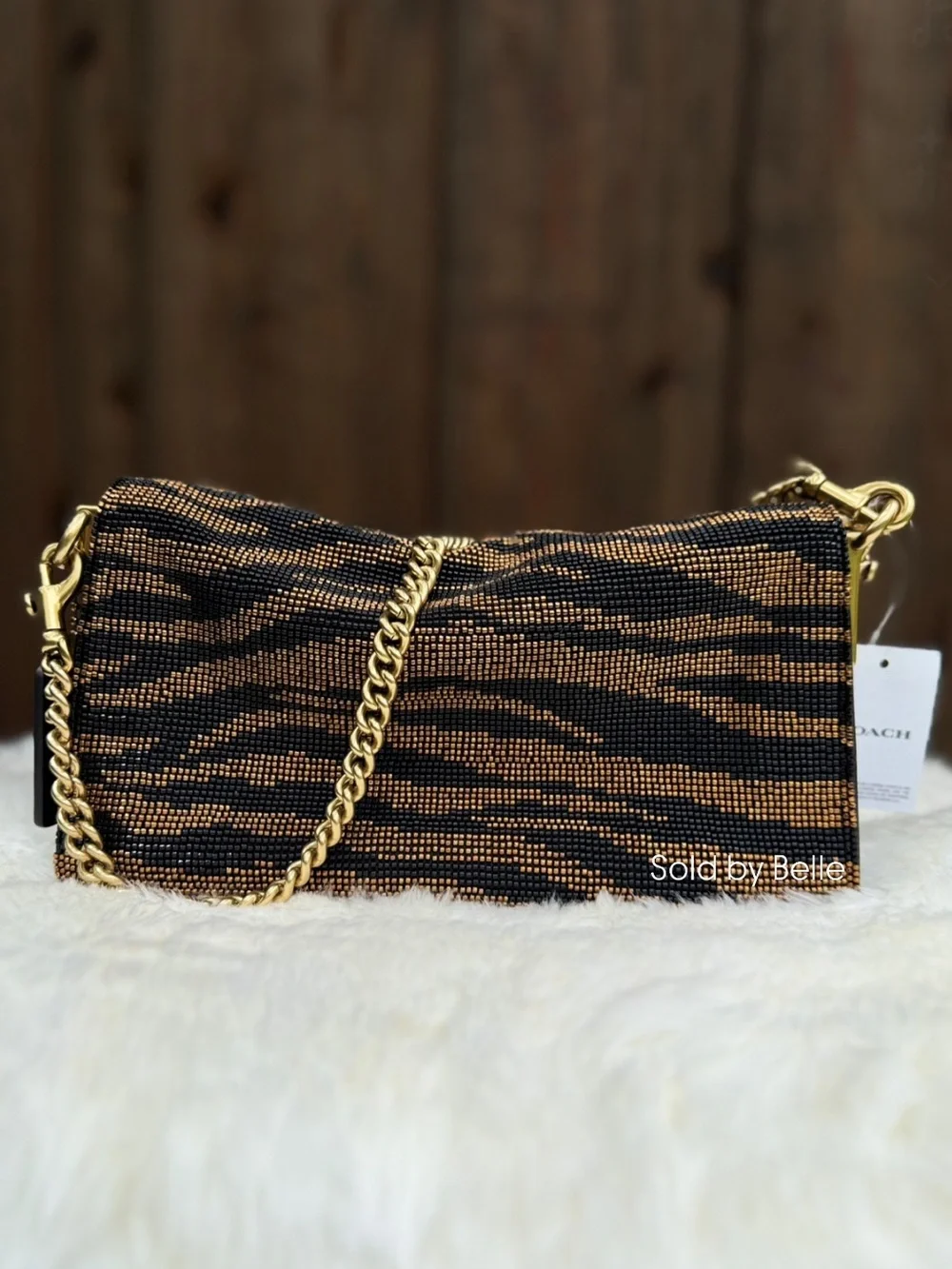 NWT Coach Tabby 26 Beaded Tiger Shoulder Bag - Picture 5 of 8